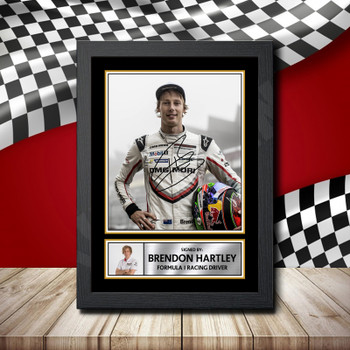 Brendon Hartley Formula 1 Signature Signed Autographed Formula1 Star Poster Print Framed Merch Gift