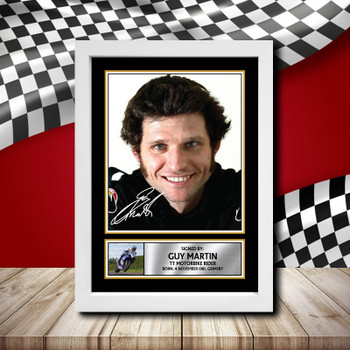 Guy Martin Signed Autographed Formula1 Star Poster Print Framed Merch Gift Guy Martin Signed Autographed Formula1 Star Poster Print Framed Merch Gift