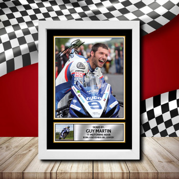 Guy Martin 2 Signed Autographed Formula1 Star Poster Print Framed Merch Gift Guy Martin 2 Signed Autographed Formula1 Star Poster Print Framed Merch Gift