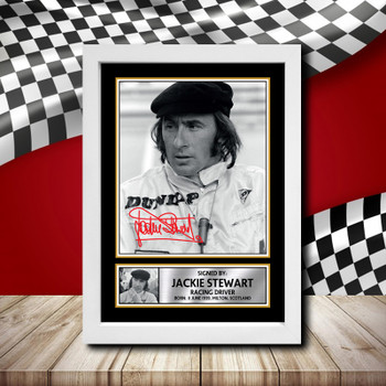 Jackie Stewart Signed Autographed Formula1 Star Poster Print Framed Merch Gift Jackie Stewart Signed Autographed Formula1 Star Poster Print Framed Merch Gift