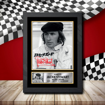 Jackie Stewart Signed Autographed Formula1 Star Poster Print Framed Merch Gift Jackie Stewart Signed Autographed Formula1 Star Poster Print Framed Merch Gift