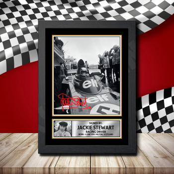 Jackie Stewart 2 Signed Autographed Formula1 Star Poster Print Framed Merch Gift Jackie Stewart 2 Signed Autographed Formula1 Star Poster Print Framed Merch Gift