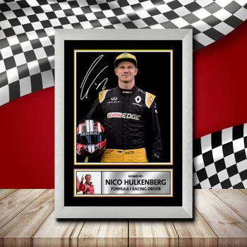Nico Hulkenberg Formula 1 Signature Signed Autographed Formula1 Star Poster Print Framed Merch Gift