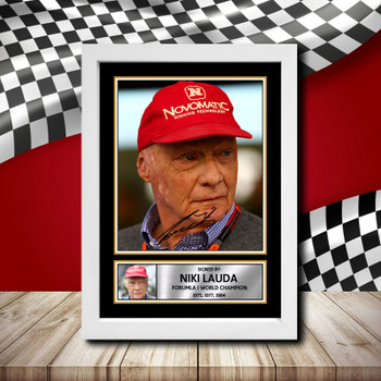 Niki Lauda Formula 1 Signature Signed Autographed Formula1 Star Poster Print Framed Merch Gift Niki Lauda Formula 1 Signature Signed Autographed Formula1 Star Poster Print Framed Merch Gift