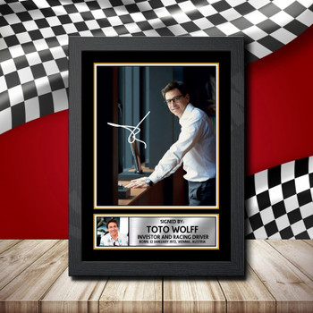 Toto Wolff 2 Signed Autographed Formula1 Star Poster Print Framed Merch Gift Toto Wolff 2 Signed Autographed Formula1 Star Poster Print Framed Merch Gift