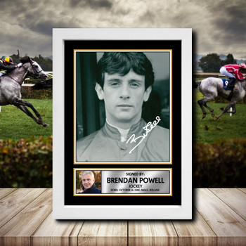 Brendan Powell Signed Autographed Horse-Racing Star Poster Print Framed Merch Gift