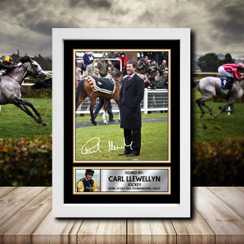 Carl Llewellyn Signed Autographed Horse-Racing Star Poster Print Framed Merch Gift