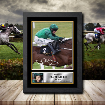 Daryl Jacob 2 Signed Autographed Horse-Racing Star Poster Print Framed Merch Gift
