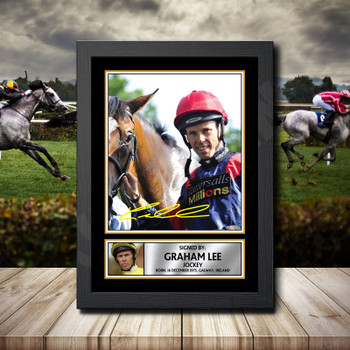 Graham Lee Signed Autographed Horse-Racing Star Poster Print Framed Merch Gift