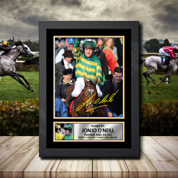 Jonjo O Neill 2 Signed Autographed Horse-Racing Star Poster Print Framed Merch Gift Jonjo O Neill 2 Signed Autographed Horse-Racing Star Poster Print Framed Merch Gift