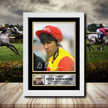 Peter Scudamore 2 Signed Autographed Horse-Racing Star Poster Print Framed Merch Gift Peter Scudamore 2 Signed Autographed Horse-Racing Star Poster Print Framed Merch Gift