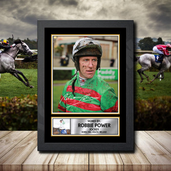 Robert Power Signed Autographed Horse-Racing Star Poster Print Framed Merch Gift