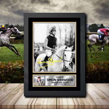 Simon Sherwood 2 Signed Autographed Horse-Racing Star Poster Print Framed Merch Gift