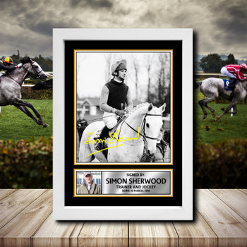 Simon Sherwood 2 Signed Autographed Horse-Racing Star Poster Print Framed Merch Gift