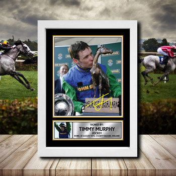 Timmy Murphy Signed Autographed Horse-Racing Star Poster Print Framed Merch Gift