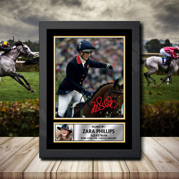 Zara Phillips 1 Signed Autographed Horse-Racing Star Poster Print Framed Merch Gift