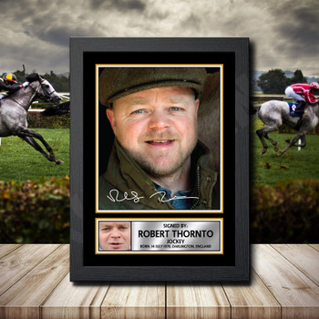 Robert Thornton 3 Signed Autographed Horse-Racing Star Poster Print Framed Merch Gift Robert Thornton 3 Signed Autographed Horse-Racing Star Poster Print Framed Merch Gift