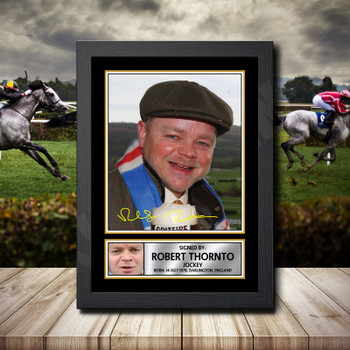 Robert Thornton 4 Signed Autographed Horse-Racing Star Poster Print Framed Merch Gift Robert Thornton 4 Signed Autographed Horse-Racing Star Poster Print Framed Merch Gift