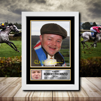 Robert Thornton 4 Signed Autographed Horse-Racing Star Poster Print Framed Merch Gift Robert Thornton 4 Signed Autographed Horse-Racing Star Poster Print Framed Merch Gift