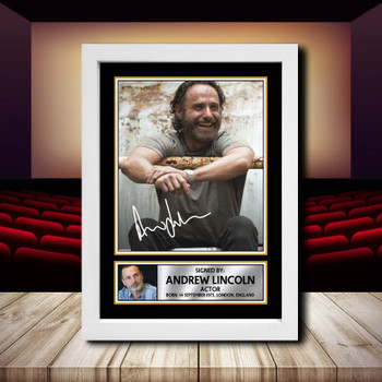 Andrew Lincoln 2 Signed Autographed Movie Star Poster Print Framed Merch Gift Andrew Lincoln 2 Signed Autographed Movie Star Poster Print Framed Merch Gift