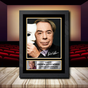 Andrew Lloyd Webber Signed Autographed Movie Star Poster Print Framed Merch Gift