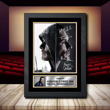 Assassin S Creed 2016 Michael Fassbender Cast Signed Autographed Movie Star Poster Print Framed Merch Gift