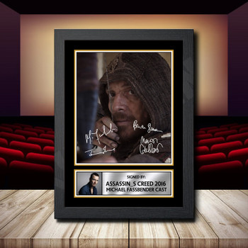 Assassin S Creed 2016 Michael Fassbender Cast 2 Signed Autographed Movie Star Poster Print Framed Merch Gift