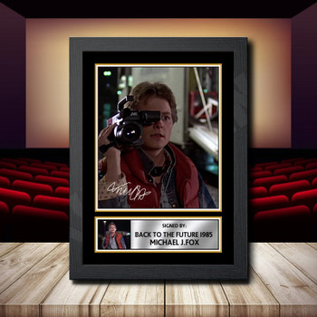 Back To The Future 1985 Michael J.Fox 2 Signed Autographed Movie Star Poster Print Framed Merch Gift
