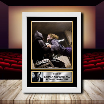 Batman And Joker No2 2 Signed Autographed Movie Star Poster Print Framed Merch Gift