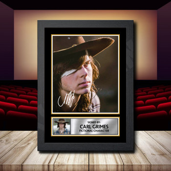 Carl Grimes 2 Signed Autographed Movie Star Poster Print Framed Merch Gift Carl Grimes 2 Signed Autographed Movie Star Poster Print Framed Merch Gift
