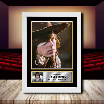 Carl Grimes 2 Signed Autographed Movie Star Poster Print Framed Merch Gift Carl Grimes 2 Signed Autographed Movie Star Poster Print Framed Merch Gift