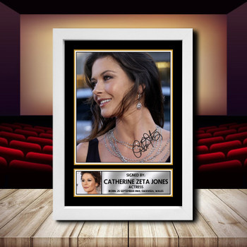Catherine Zeta Jones Signed Autographed Movie Star Poster Print Framed Merch Gift