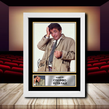 Columbo Peter Falk 2 Signed Autographed Movie Star Poster Print Framed Merch Gift