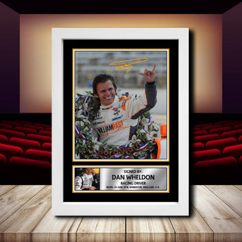 Dan Wheldon 2 Signed Autographed Movie Star Poster Print Framed Merch Gift
