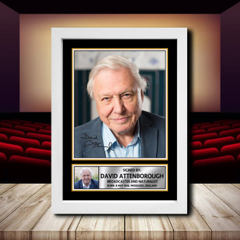 David Attenborough Signed Autographed Movie Star Poster Print Framed Merch Gift David Attenborough Signed Autographed Movie Star Poster Print Framed Merch Gift