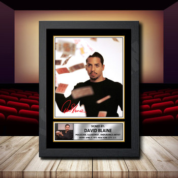 David Blaine Signed Autographed Movie Star Poster Print Framed Merch Gift David Blaine Signed Autographed Movie Star Poster Print Framed Merch Gift