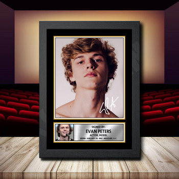 Evan Peters Signed Autographed Movie Star Poster Print Framed Merch Gift