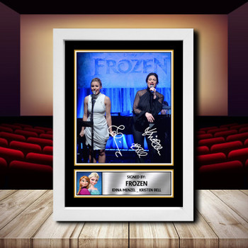Frozen Idina Menzel  Kristen Bell 2 Signed Autographed Movie Star Poster Print Framed Merch Gift