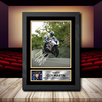 Guy Martin No2 Speed 2 Signed Autographed Movie Star Poster Print Framed Merch Gift