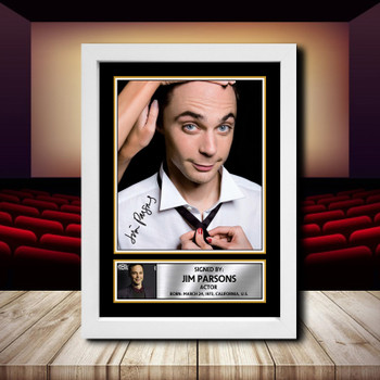 Jim Parsons Signed Autographed Movie Star Poster Print Framed Merch Gift