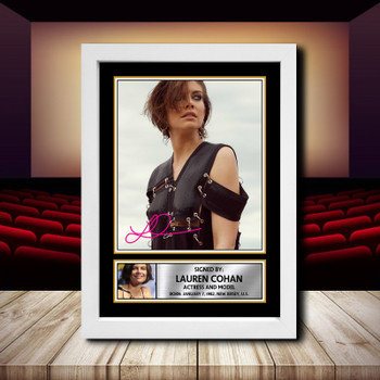 Lauren Cohan Signed Autographed Movie Star Poster Print Framed Merch Gift