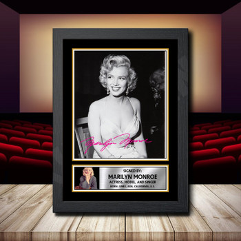 Marilyn Monroe 2 Signed Autographed Movie Star Poster Print Framed Merch Gift