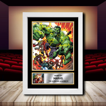 Marvel The Avengers Assemble 8 2 Signed Autographed Movie Star Poster Print Framed Merch Gift