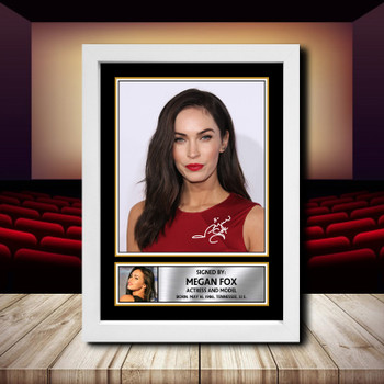 Megan Fox Signed Autographed Movie Star Poster Print Framed Merch Gift