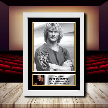 Patrick Swayze 2 Signed Autographed Movie Star Poster Print Framed Merch Gift