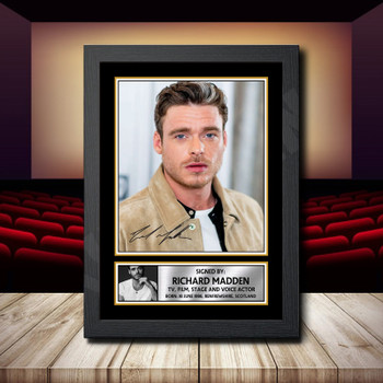 Richard Madden Signed Autographed Movie Star Poster Print Framed Merch Gift