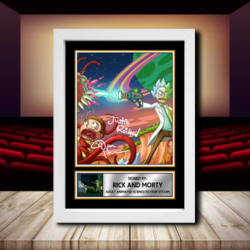 Rick  Morty 2 Signed Autographed Movie Star Poster Print Framed Merch Gift