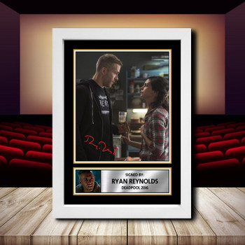 Ryan Reynolds Deadpool 2016 2 Signed Autographed Movie Star Poster Print Framed Merch Gift