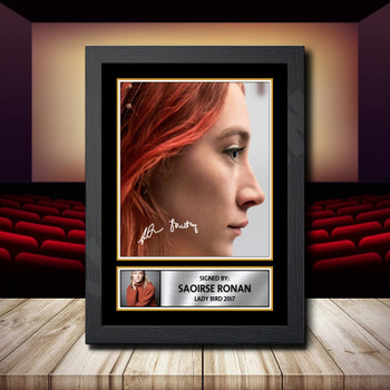 Saoirse Ronan Lady Bird 2017 Signed Autographed Movie Star Poster Print Framed Merch Gift