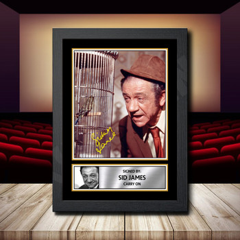 Sid James Carry On 2 Signed Autographed Movie Star Poster Print Framed Merch Gift